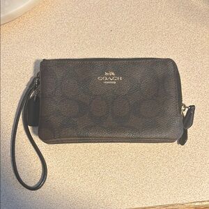 Coach Brown Wristlet